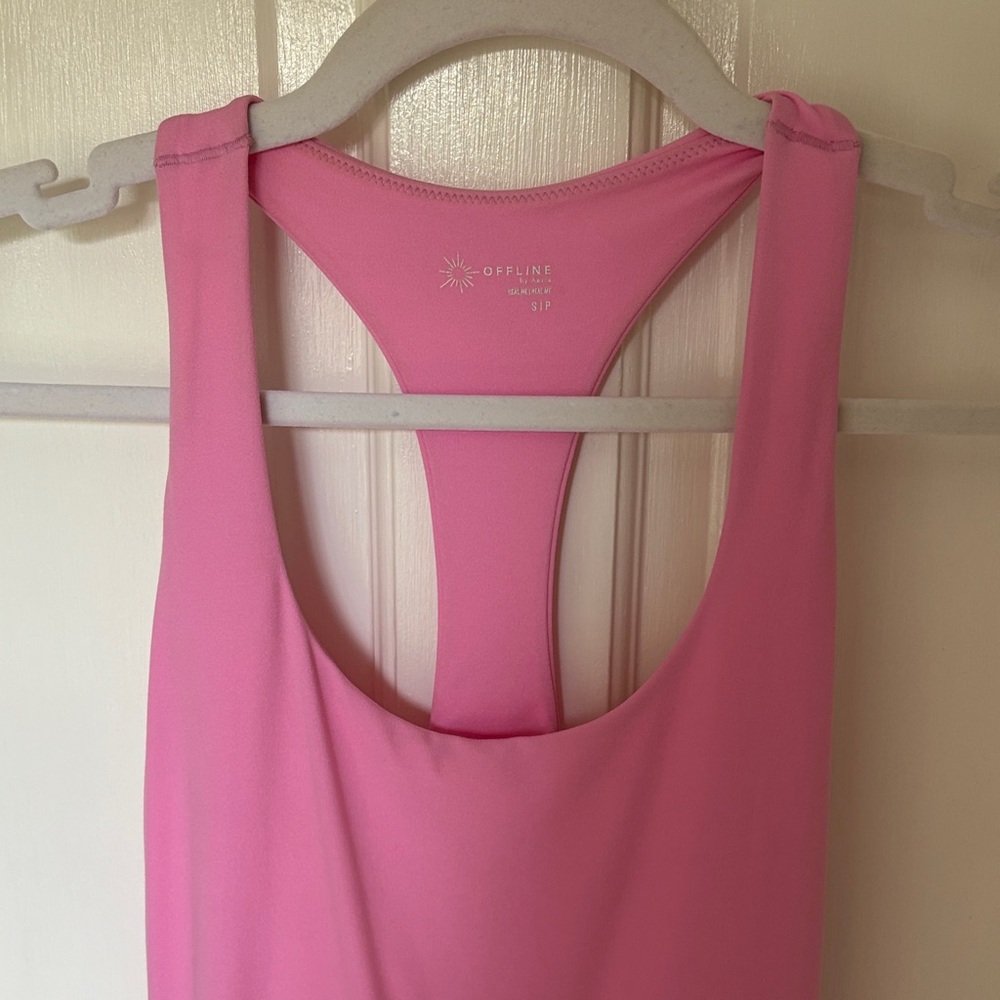 Aerie Offline Pink Romper - Picture 6 of 14